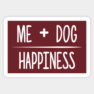 Me + Dog = Happiness Sticker